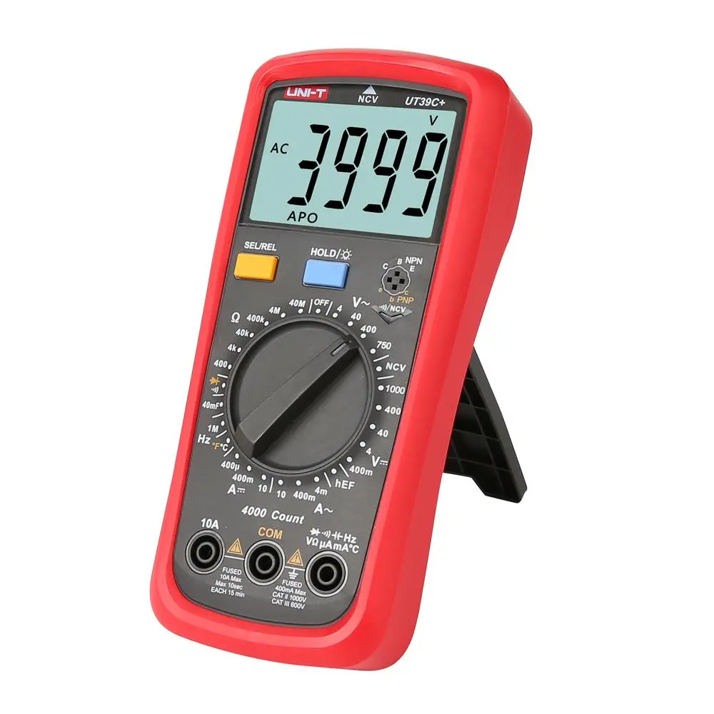 UNI-T UT39C+ Digital Multimeter | AC DC Voltage Tester | Capacitance Temp Hz