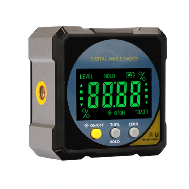 Digital Angle Finder Level - 4x90° Magnets Electronic Protractor with Two-Sided Laser & USB Rechargeable