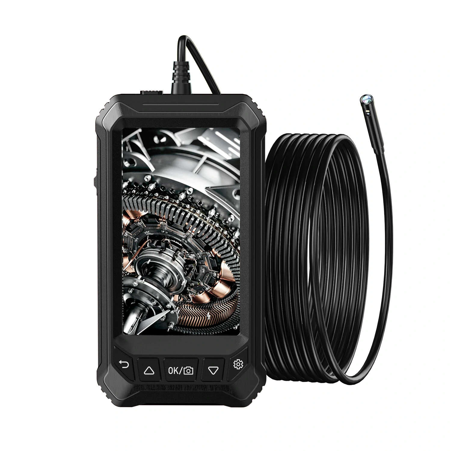 INSKAM ALS5005 Dual Lens Borescope | 5.0-Inch HD IPS Display | 2MP 8.0mm Hard Wire Endoscope