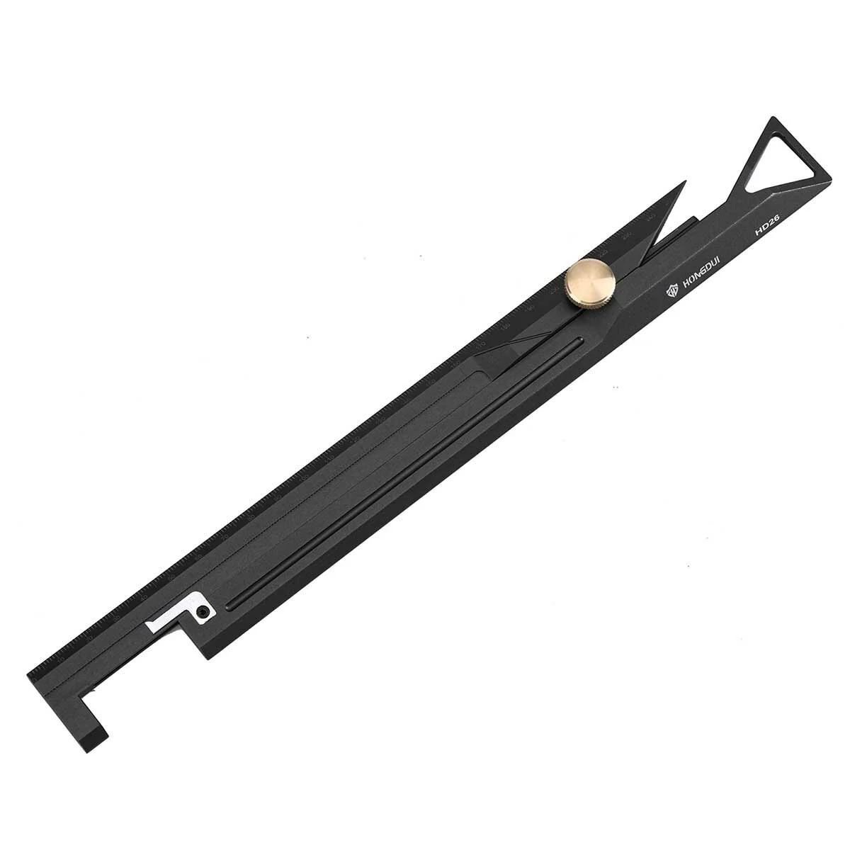 HONGDUI HD26 260mm Aluminum Alloy Scriber Ruler | Dual-Purpose 150mm Range
