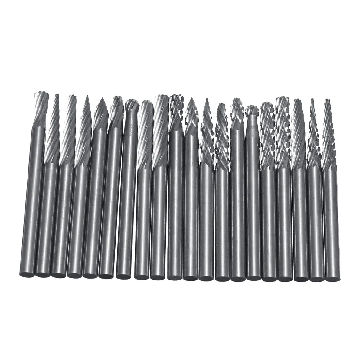 20Pcs Tungsten Steel Carbide Burrs Kit - 3x3mm Rotary Rasp Files & Grinding Tools