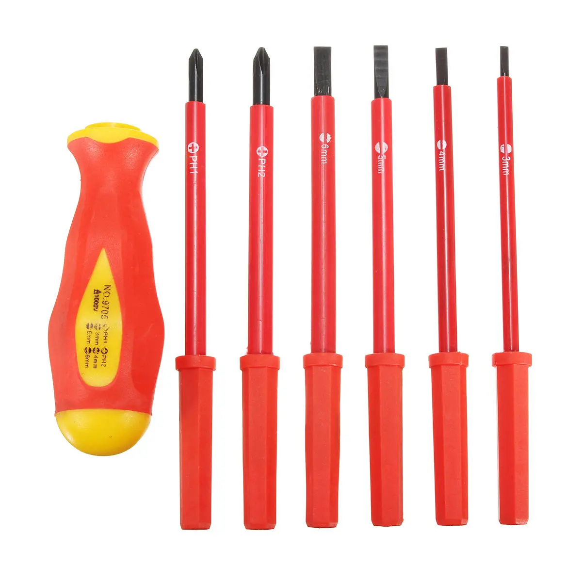 VESSEL 6-in-1 Insulated Screwdriver Set | 1000V High Voltage | Repair Tools Kit