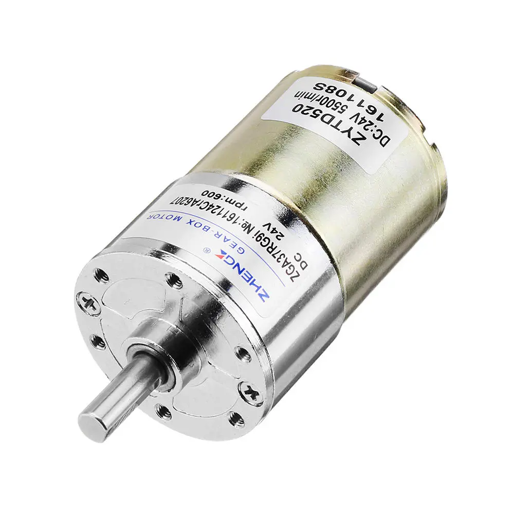 Zhengke ZGA37RG 24V DC Gear Motor - 600 RPM, 3mm Shaft