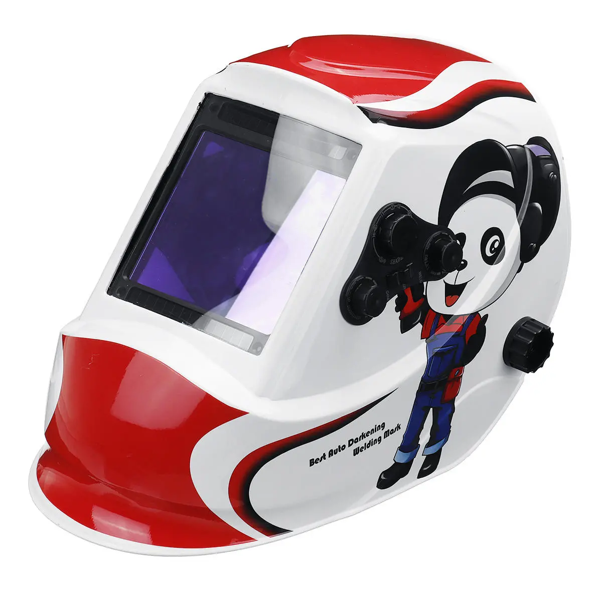Panda Big Window Welding Helmet - 4 Sensor Auto-Darkening | Solar Power DIN5-13
