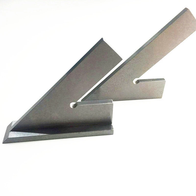 45 Degree Square Ruler Angle Gauge - Wide Base Steel 45° Try Square for Machinists