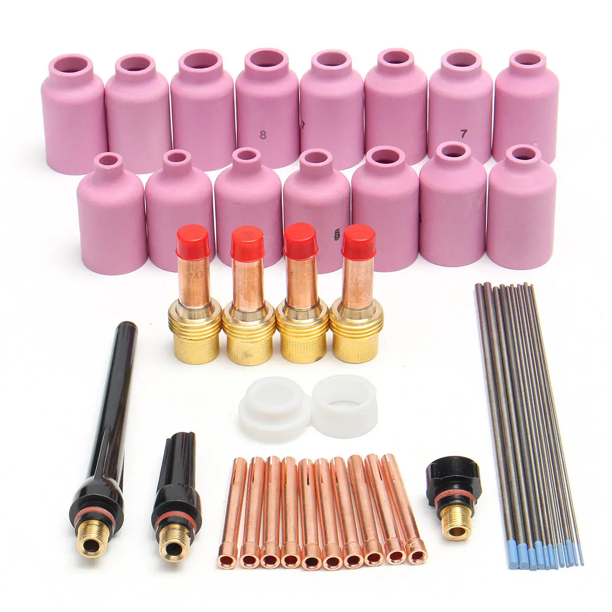 46Pcs TIG Welding Gas Lens Kit - WP-17 WP-18 WP-26 Torch Tool Set | WL20