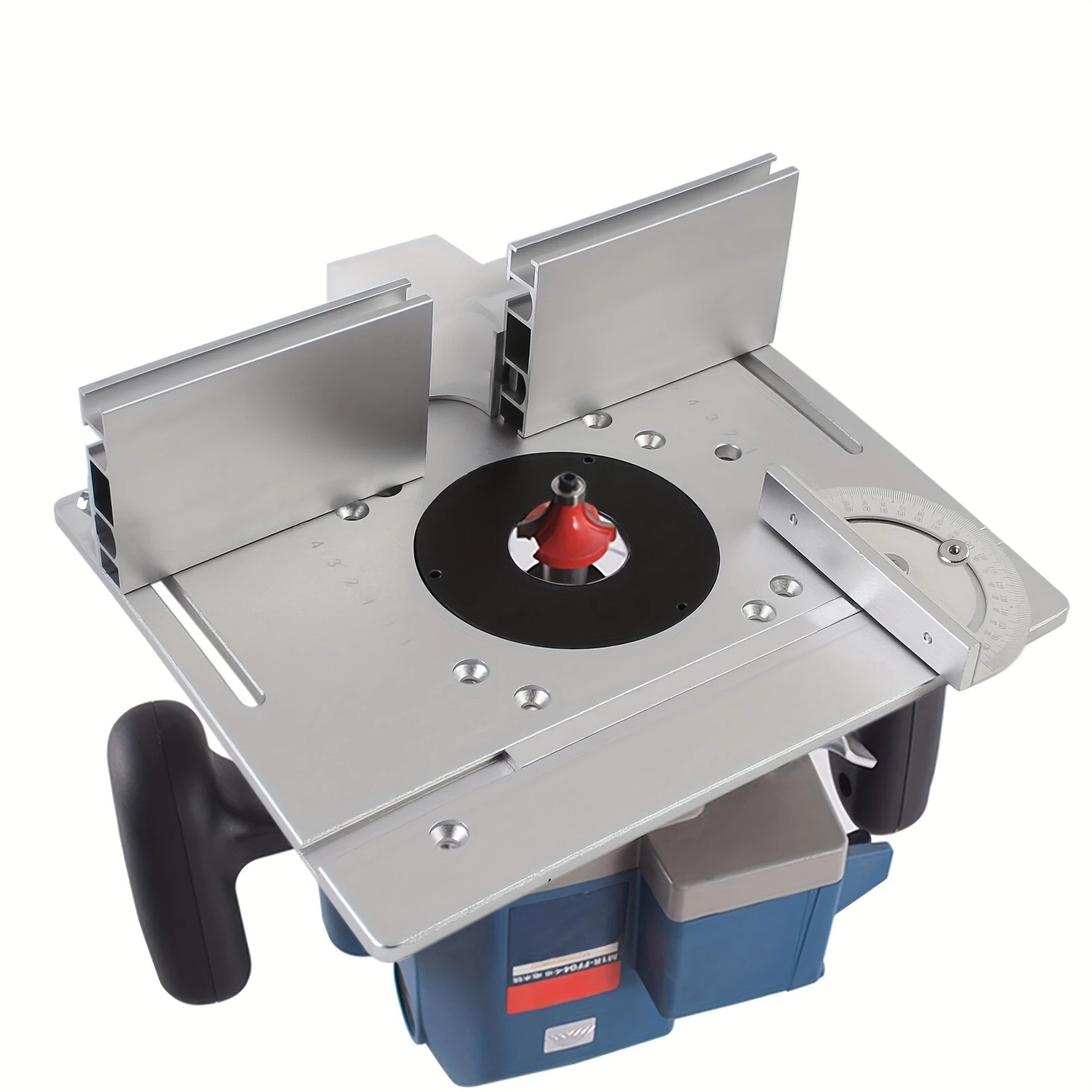 Router Table Insert Plate Set 240x200mm | Aluminium Fence & Miter Gauge | Compatible with Multiple Routers