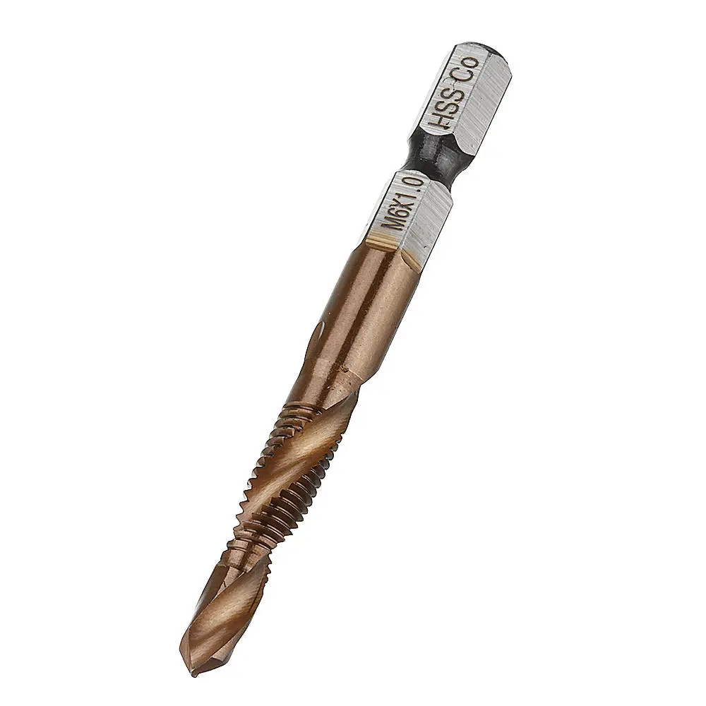 Drillpro M35 Cobalt Drill Tap Bit | M3-M10 HSS Co Countersink & Deburr