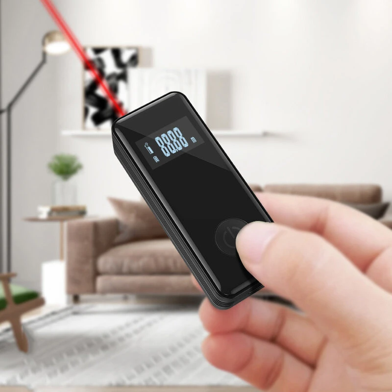 Mini Laser Rangefinder | 30M Range | USB Rechargeable & Portable | M/In/Ft Digital Display