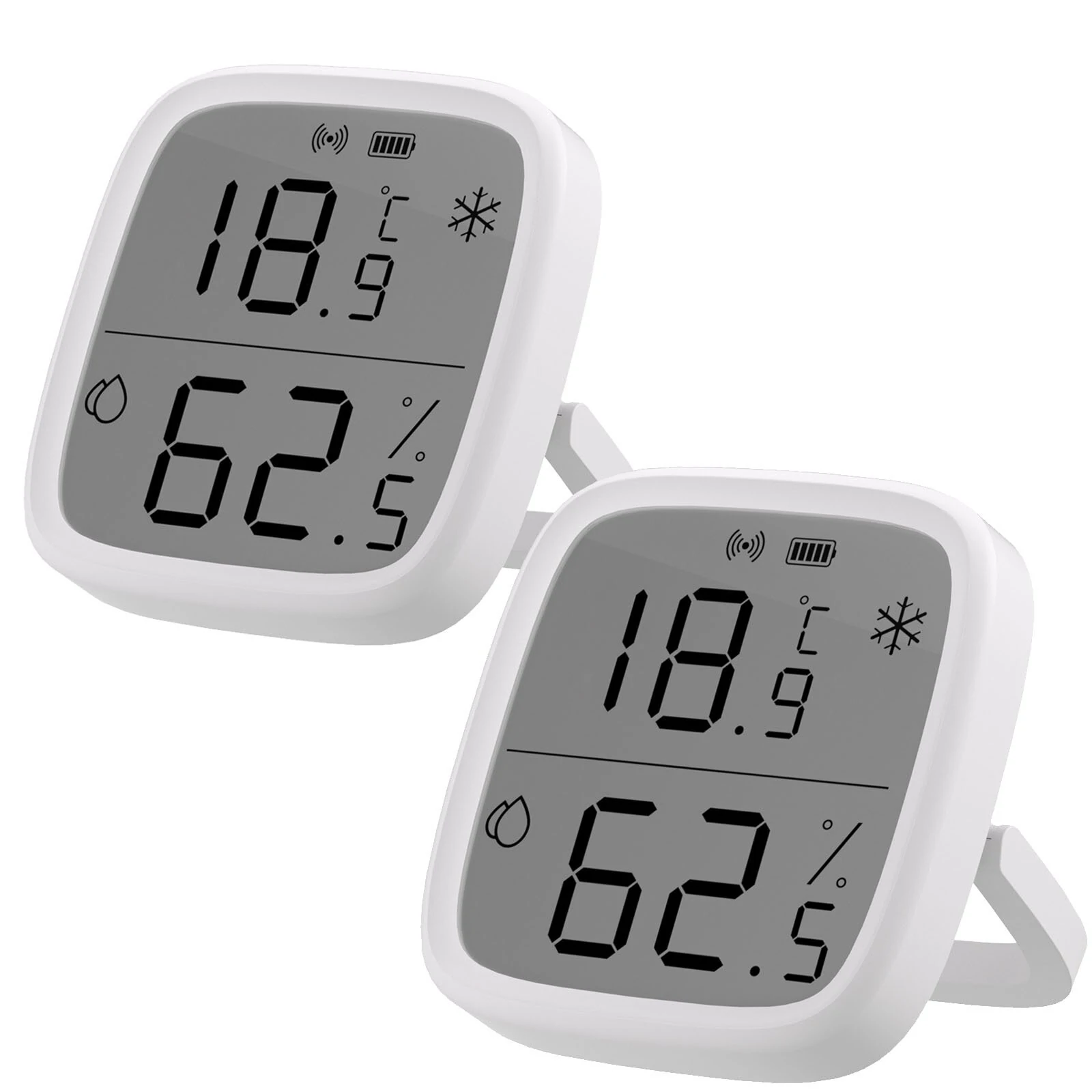 SONOFF SNZB-02D Smart Temperature Humidity Sensor - 2 Pack | LCD Display & Real-Time App Monitoring