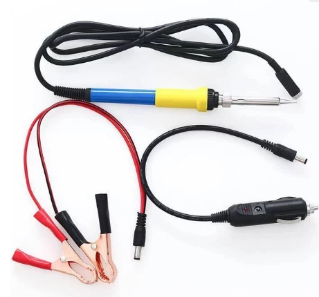 DC 12V 60W Portable Soldering Iron - Car Battery Low Voltage Welding Tool