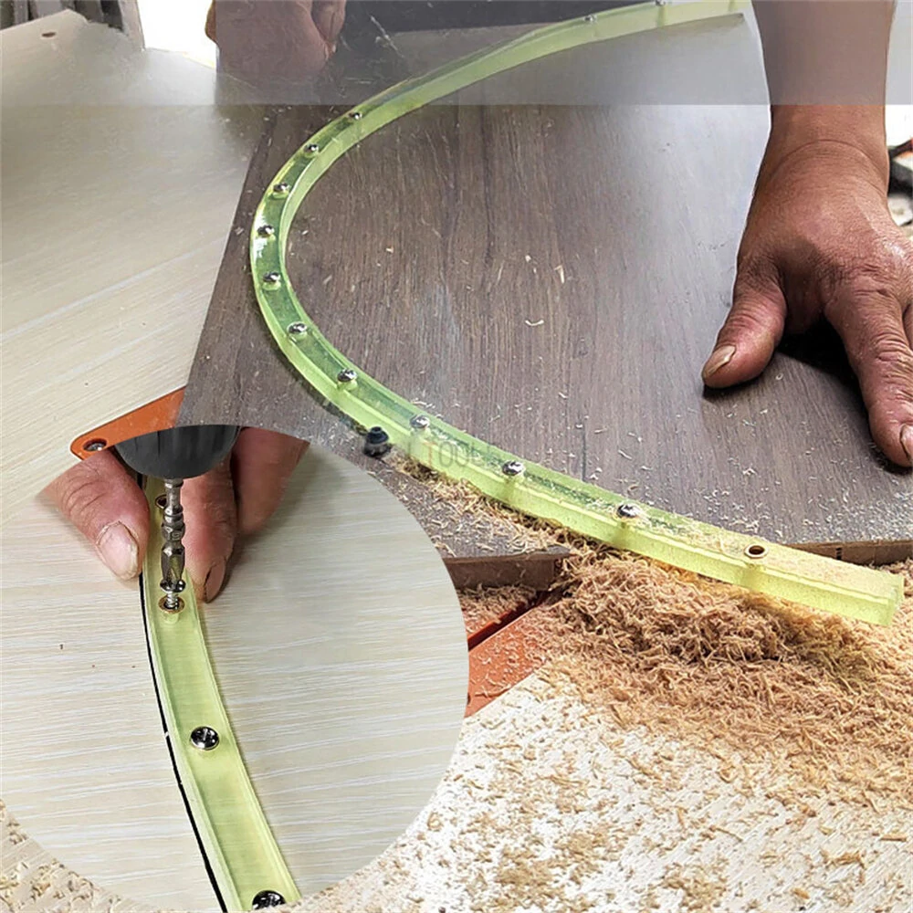 Flexible Curve Template - Adjustable Woodworking Tool for Complex Shapes | Router Guide