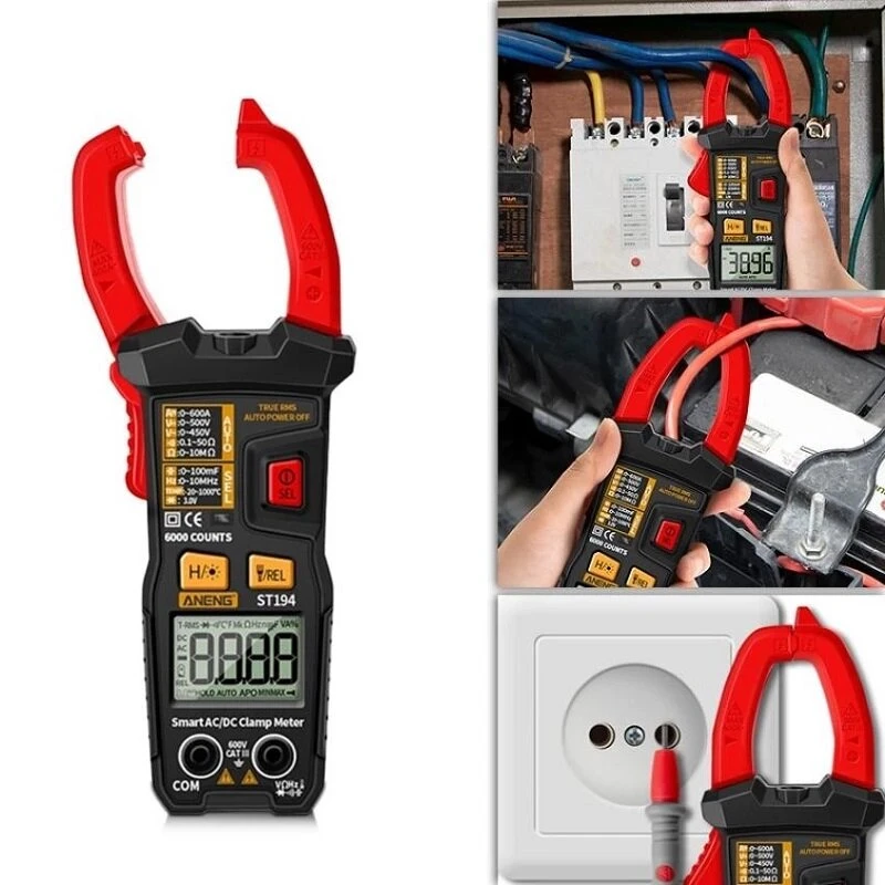 ANENG ST193 Digital Clamp Meter - 6000 Counts AC Multimeter & Voltmeter Tester