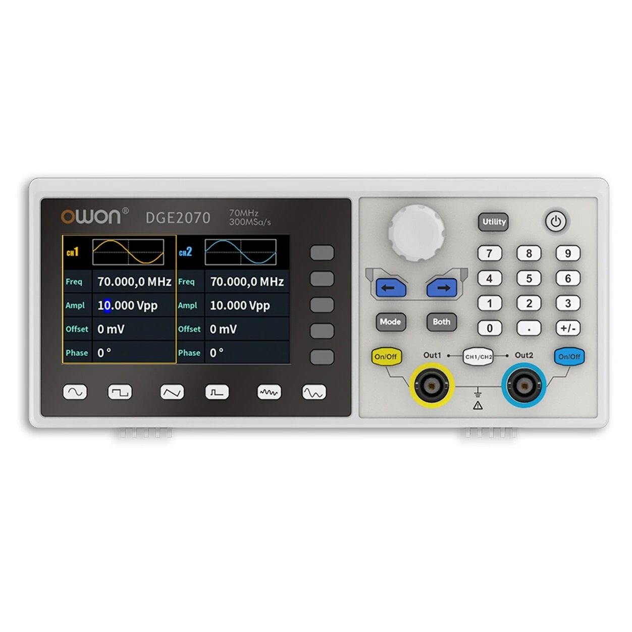 OWON DGE2035 Dual Channel Arbitrary Waveform Generator | 35MHz | 125MSa/s