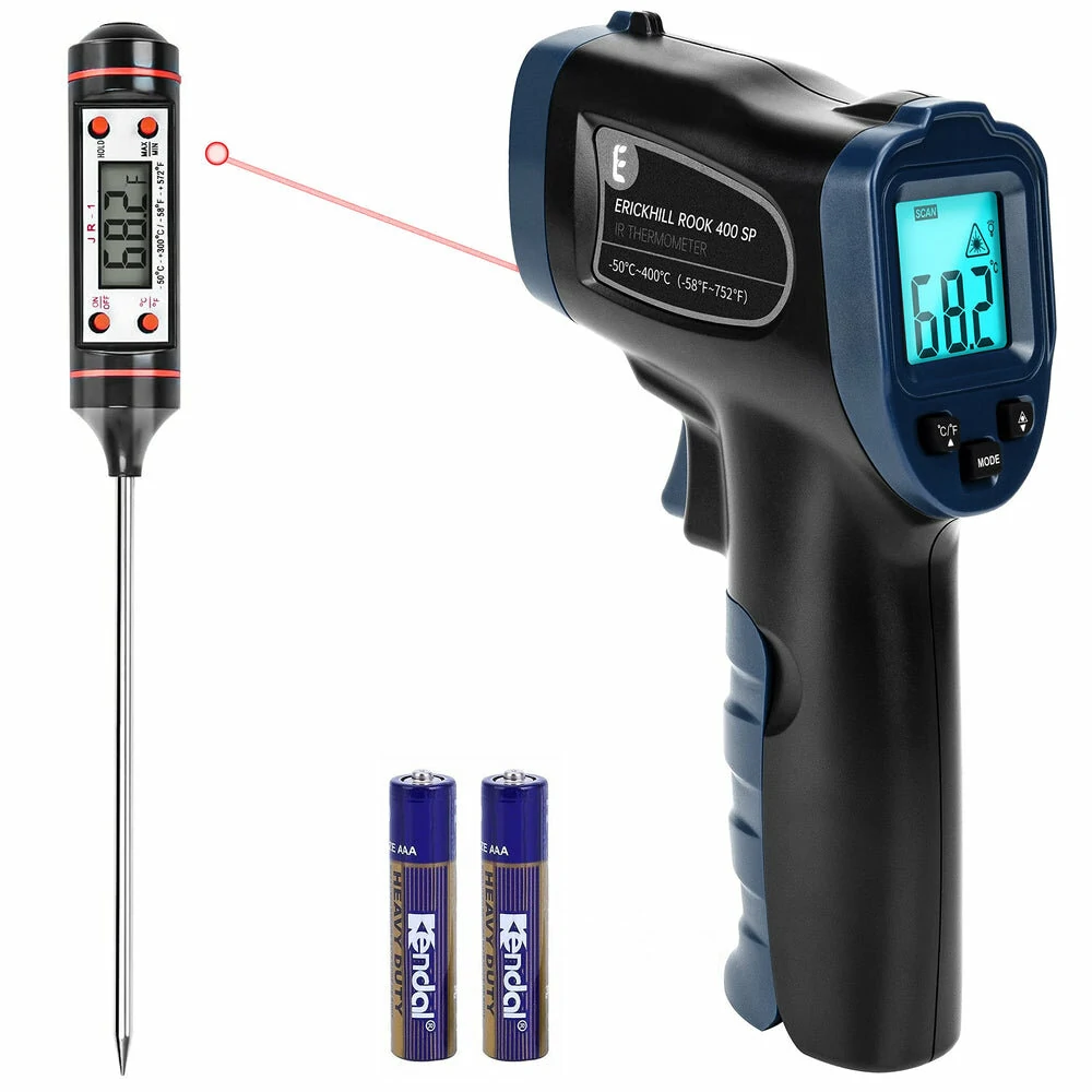 ERICKHILL ROOK600 Infrared Thermometer | -58°F to 752°F Range, Adjustable Emissivity & Alarm