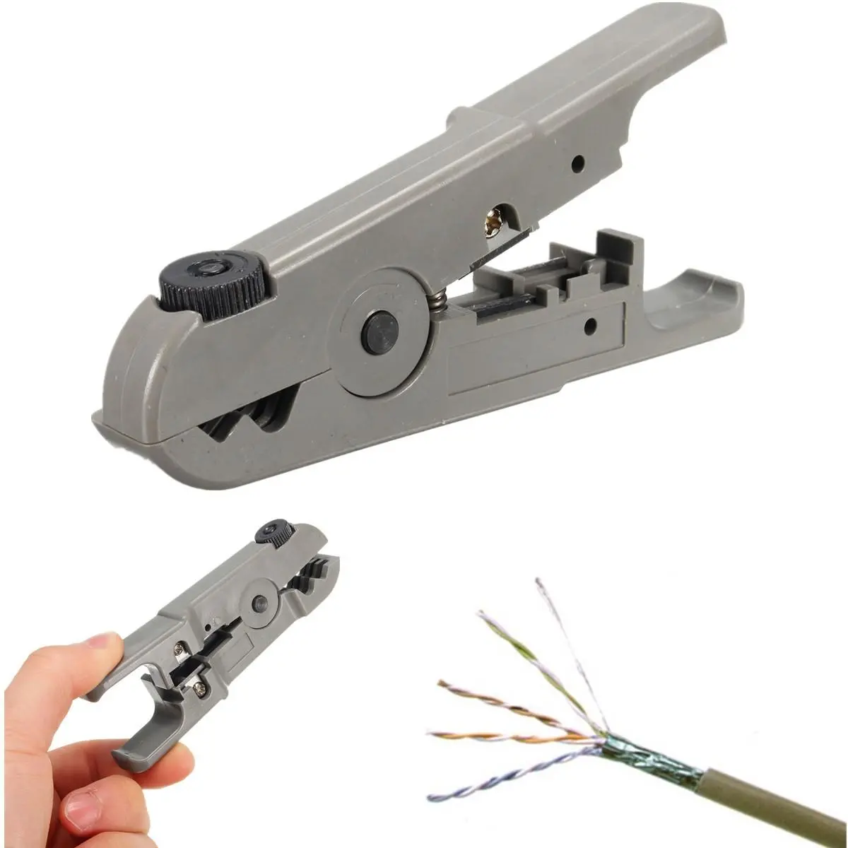 Universal Coax Cable Stripper Tool | Coaxial UTP/STP Wire Cutter & Stripper
