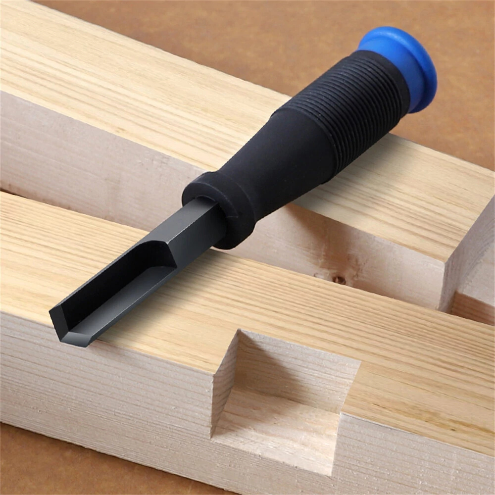 90 Degree Right Angle Chisel Tool - High Carbon Steel with Plastic Handle for Router Table