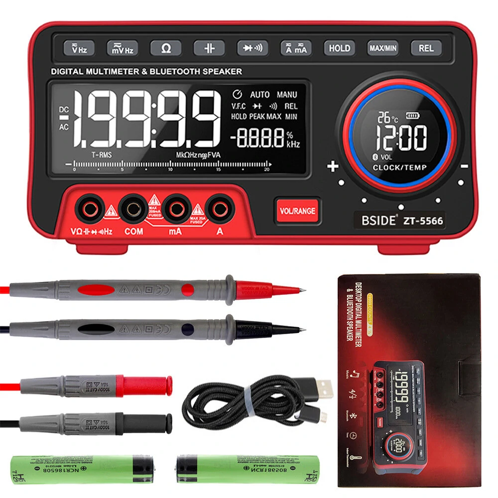 BSIDE ZT5566 Bluetooth Multimeter | 19999 Counts, Auto-Ranging, Desktop Digital
