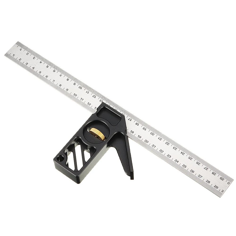 ENJOYWOOD 300mm Aluminum Combination Square | 45/90 Degree Angle Ruler & Scriber