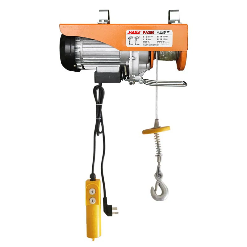 PA Electric Hoist Crane - 220V Portable Garage Winch with Remote | 440lbs Lift Capacity