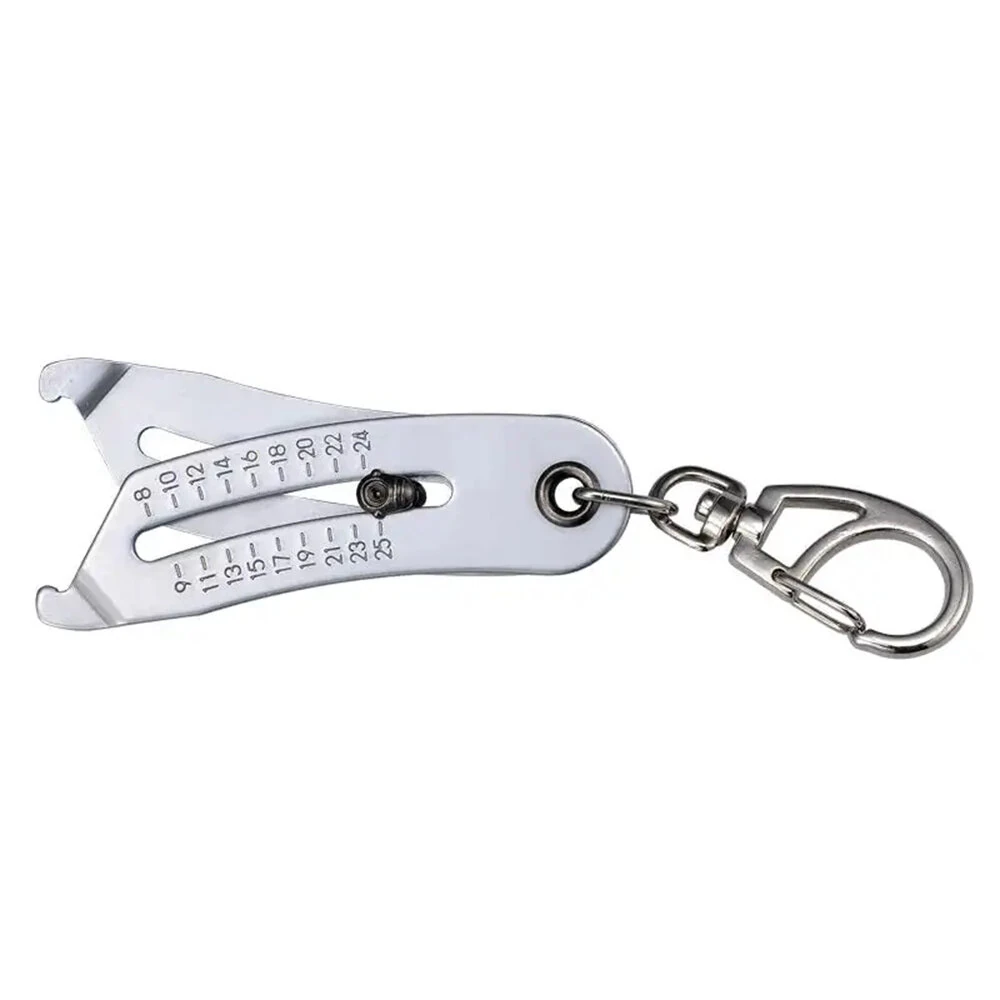 Iron Thread Size Checker Keychain - Metric & Imperial Gauge | Portable Caliper for Quick Measurement