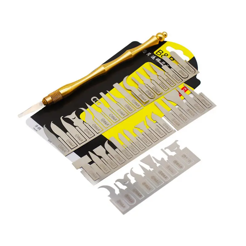 iPhone Motherboard Repair Tool - 43 in 1 CPU NAND Graver Blade & Glue Cleaning Kit for A9 A10 A11