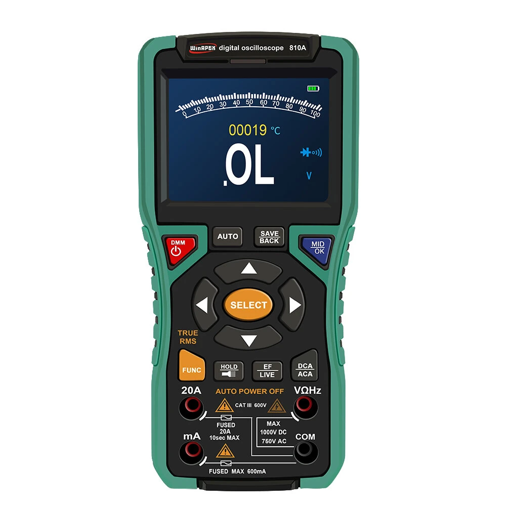 WINAPEX 810B 2IN1 Digital Oscilloscope Multimeter | 10MHz 50MSa/s | ±400V Protection