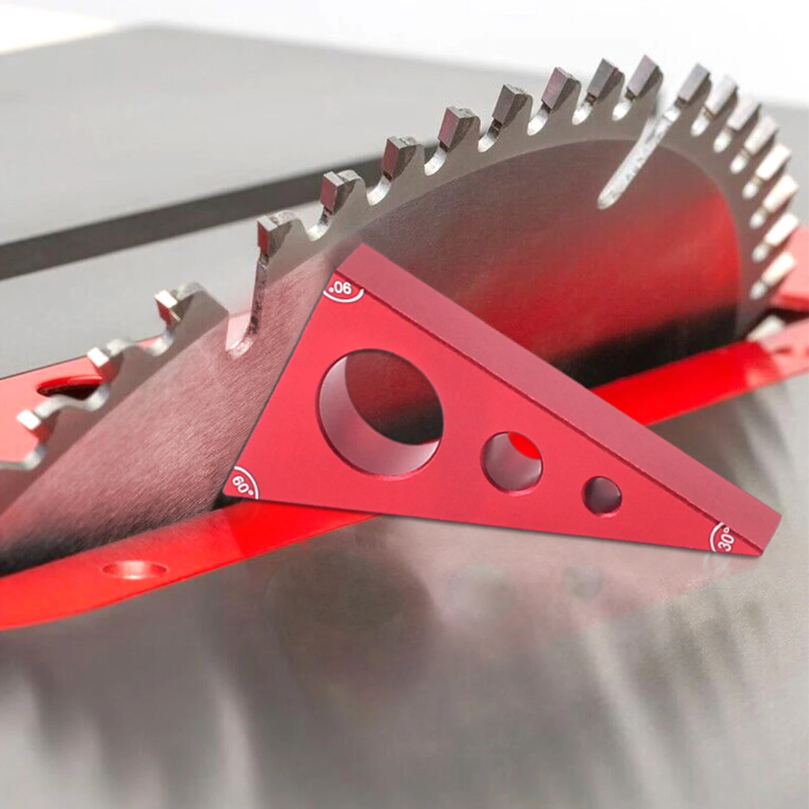 Woodworking Pocket Square - 30/60/90 Angle Aluminium Alloy Gauge Block & Height Tool