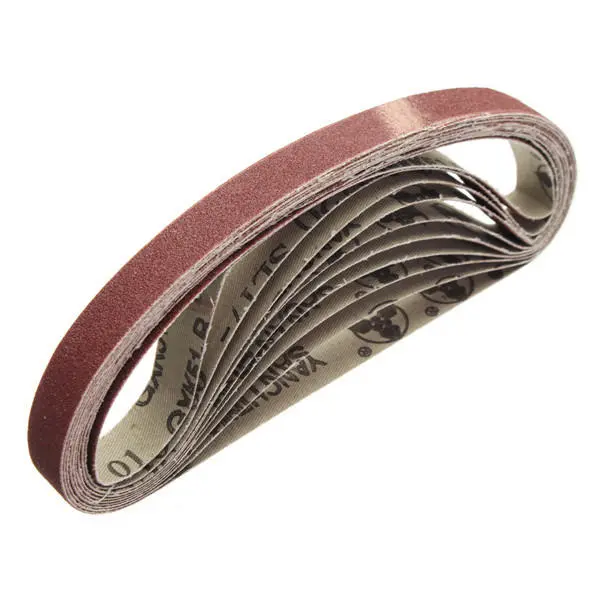 10pcs 15x452mm Sanding Belt | 60-600 Grit for M10 Sander | Polishing Machine