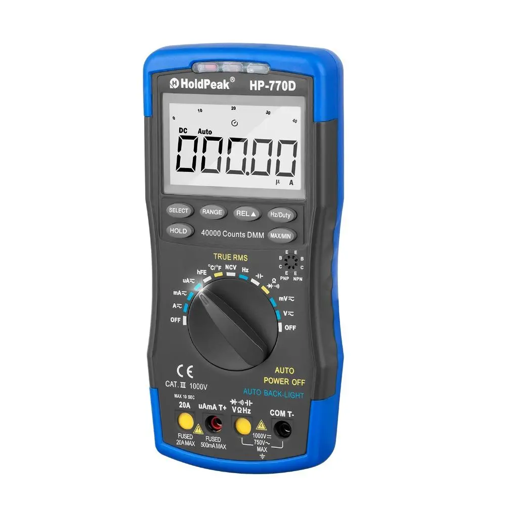 HoldPeak HP-770D 40000 Counts True RMS Multimeter Auto Range High Precision Ohm