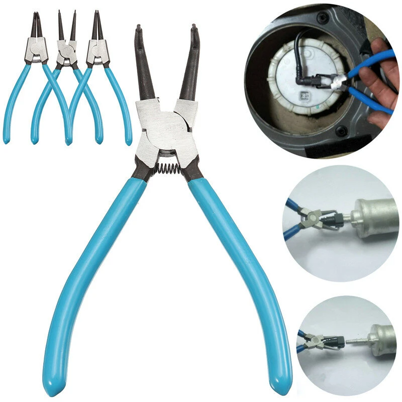 4Pcs 7-Inch Portable Circlip Pliers | Internal & External Snap Ring Retaining Clips