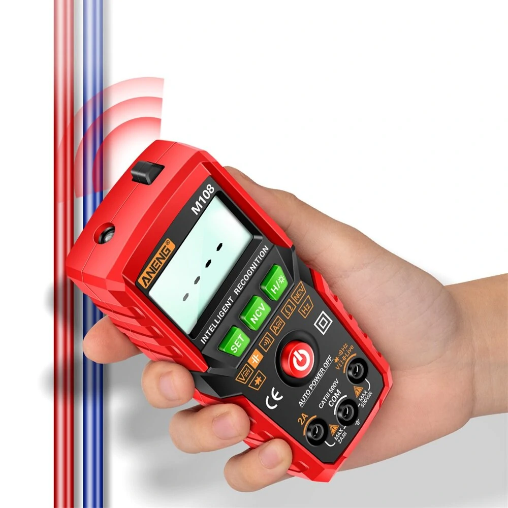 ANENG M108 Digital Multimeter | True RMS Auto-Ranging 4000 Counts with NCV & Flashlight