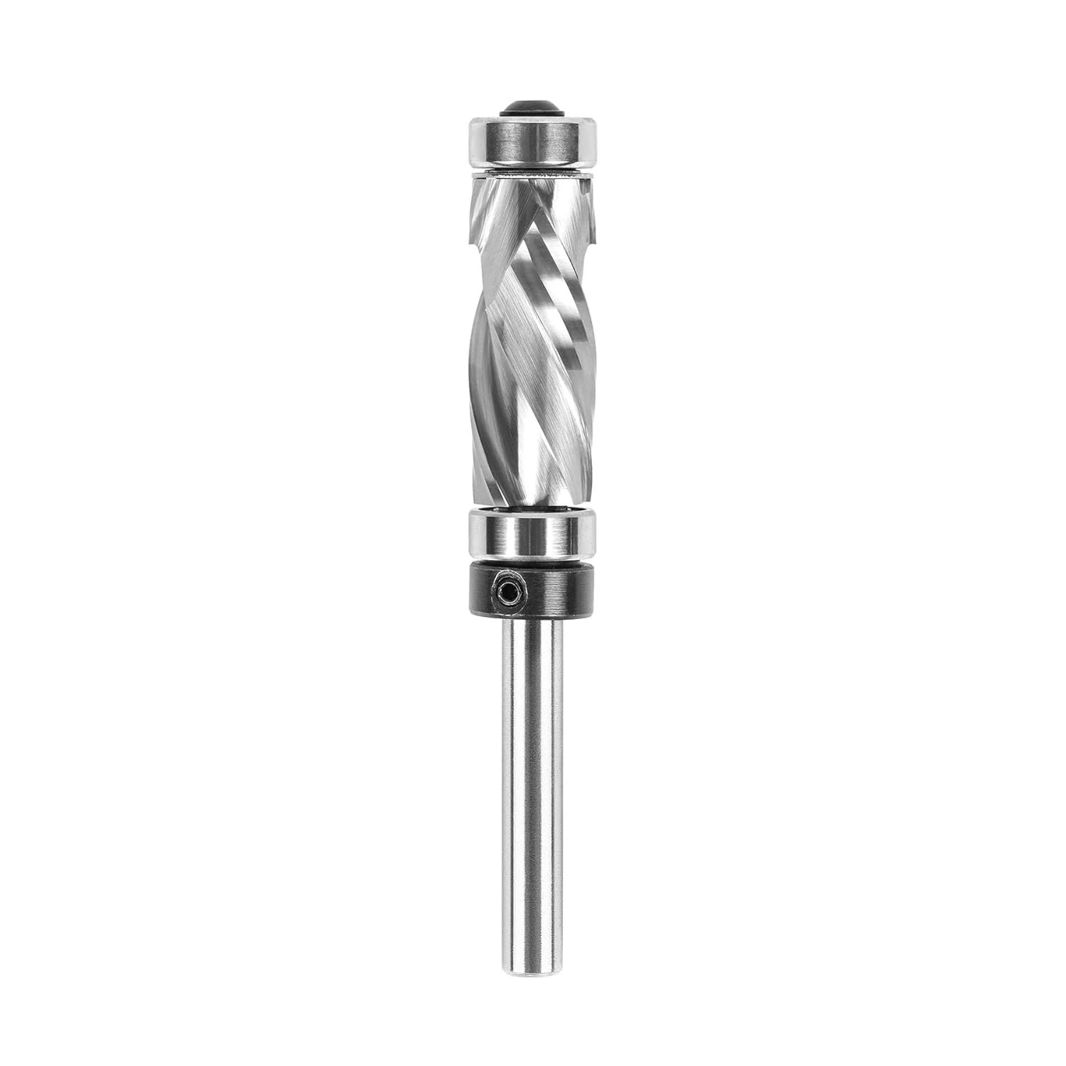 Whiteside Router Bits 1/4 Inch Shank Carbide Compression Flush Trim Bit | 1/2 Inch Cutting Dia with Top & Bottom Bearing