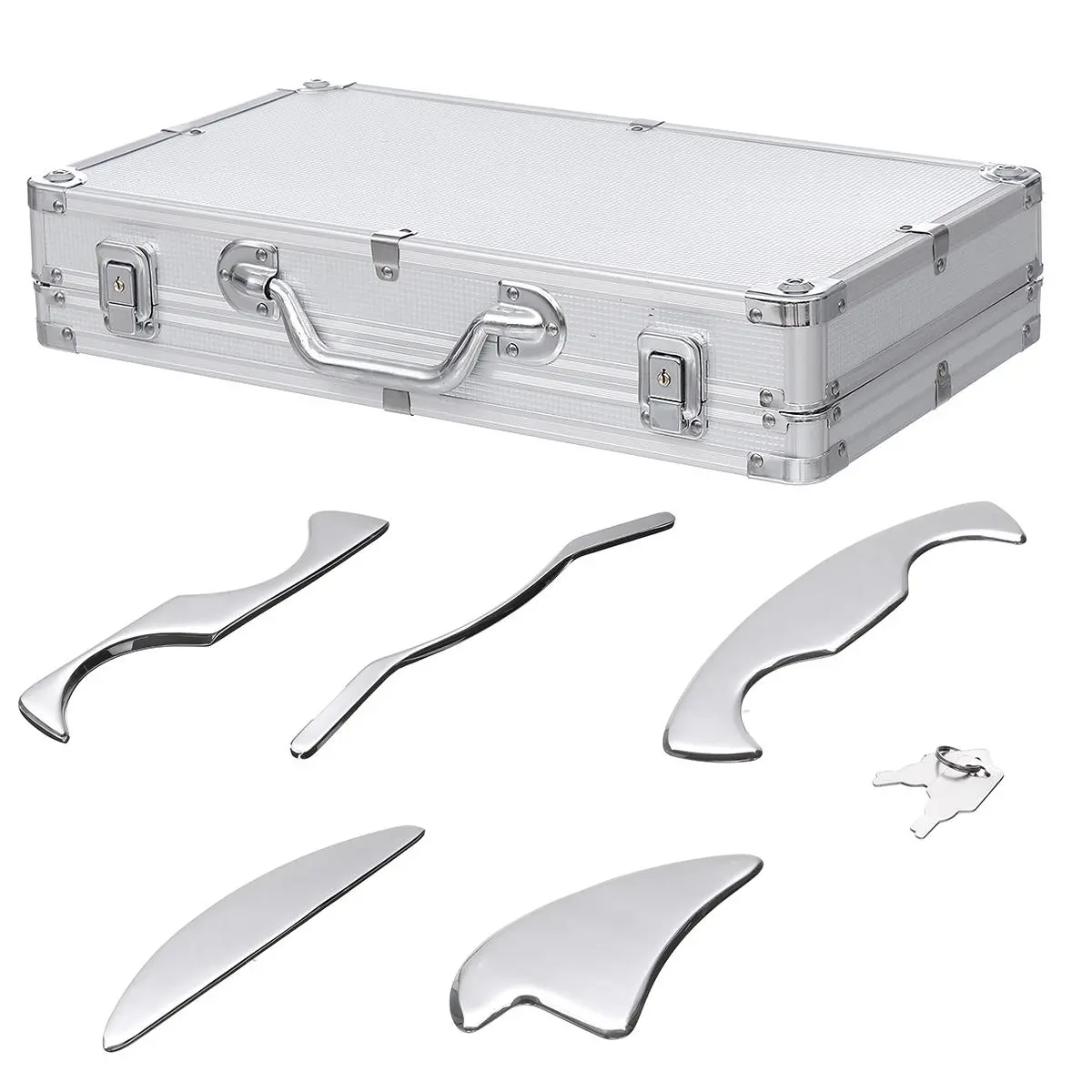 5PCS Stainless Steel Gua Sha Tools Kit - Myofascial Scraping Massage Set