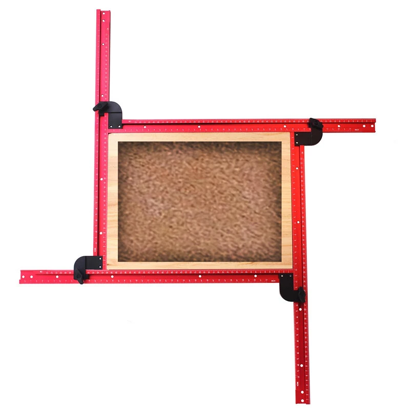 Adjustable Aluminum Router Jig Frame - 53cm Square Template Guide for Woodworking