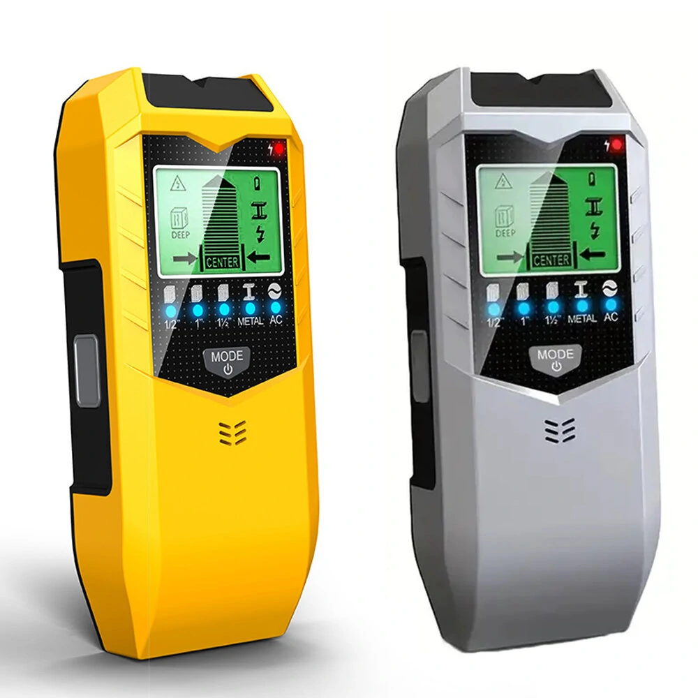 SH402 5-in-1 Electronic Wall Detector | Handheld Metal Stud Wood Finder with LED Display & Alarm