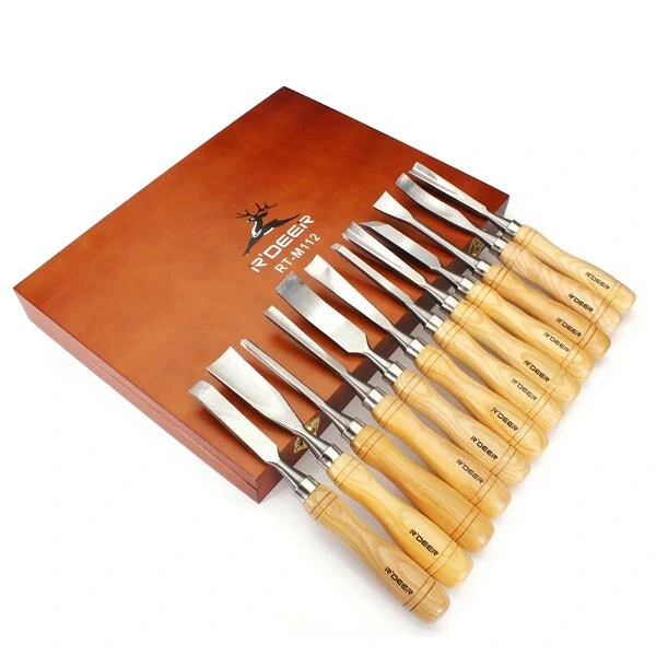 JET Carving Chisels Kit - 12pc Set, Wood Carving Tools, Precision Woodworking Chisels