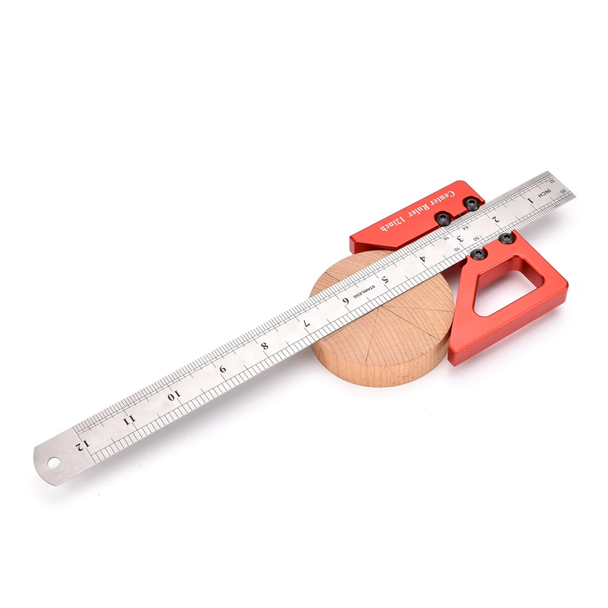 Precision Center Finder | 45 Degree V-Shaped Ruler | Anodized Durable Woodworking Tool