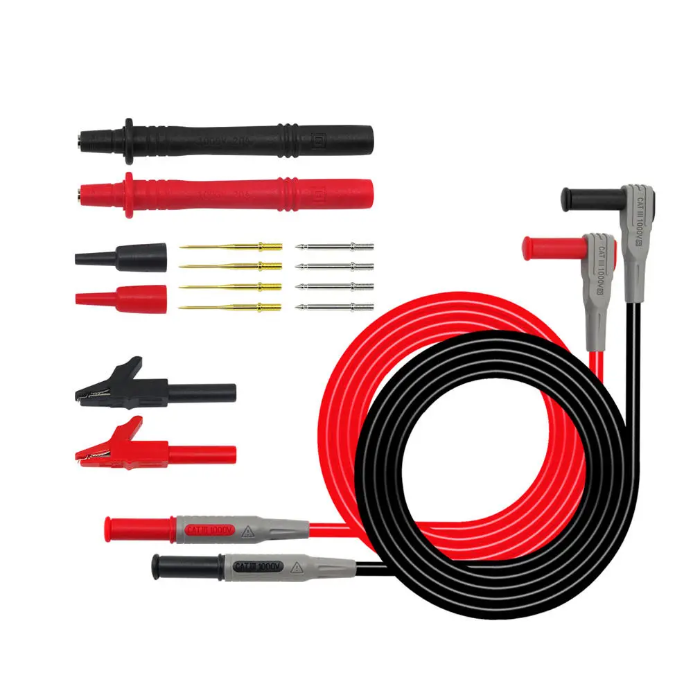 P1300B+ 12-in-1 Super Multimeter Probe Kit | Replaceable Test Leads & Alligator Clips