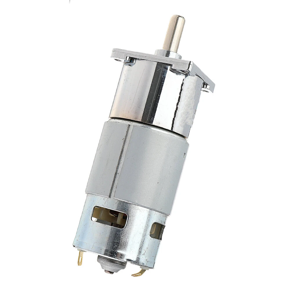 Machifit 775 DC 24V Gear Motor - 10-100 RPM Reversible with Bracket