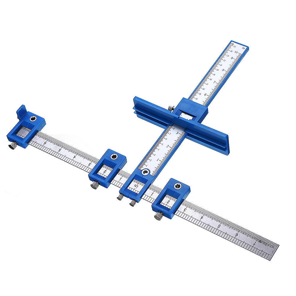 Drillpro Cabinet Hardware Jig - Drawer Pull Drilling Templates & Guide Sleeve Tool Set