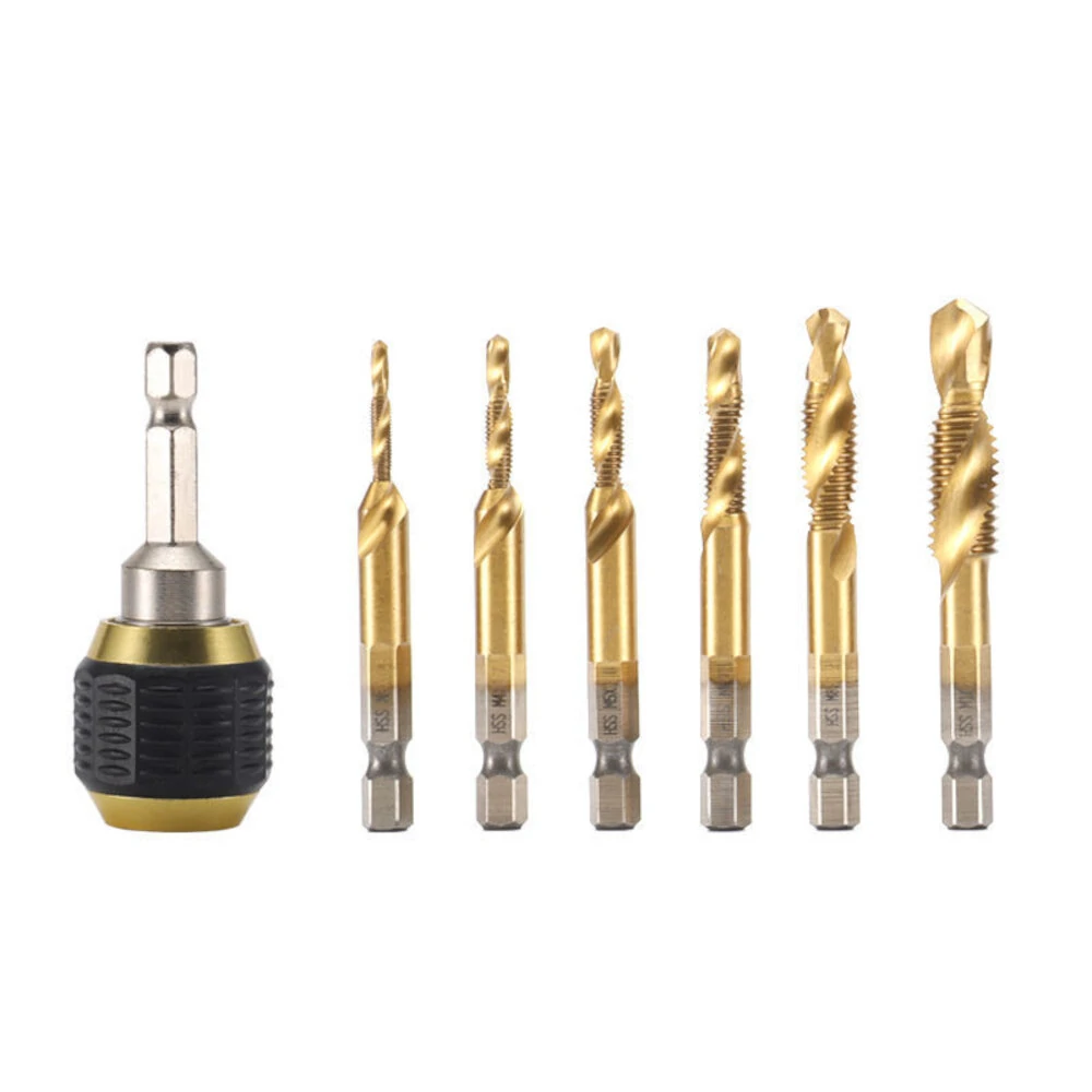 Drillpro Quick Change Drill Chuck - Self-Locking for Electric Drill | Countersink & Tap Bits