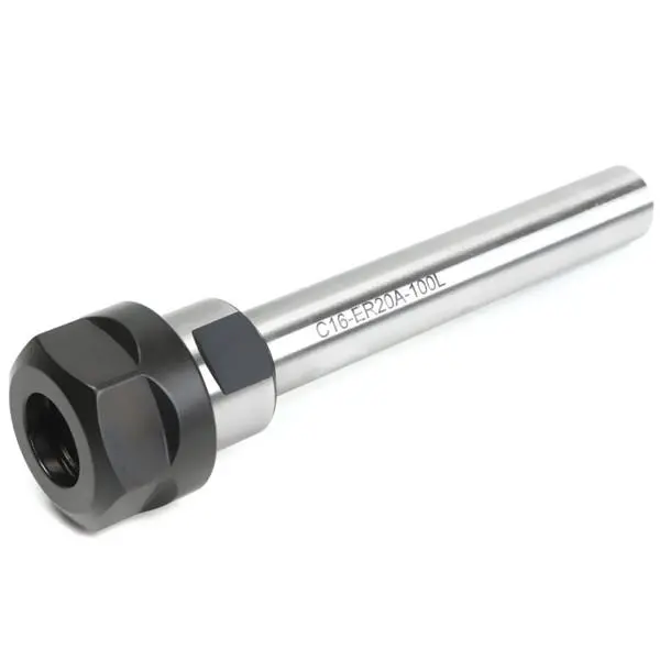 C16 ER20A 100L Collet Chuck Holder | Straight Shank Extension Rod for CNC Milling