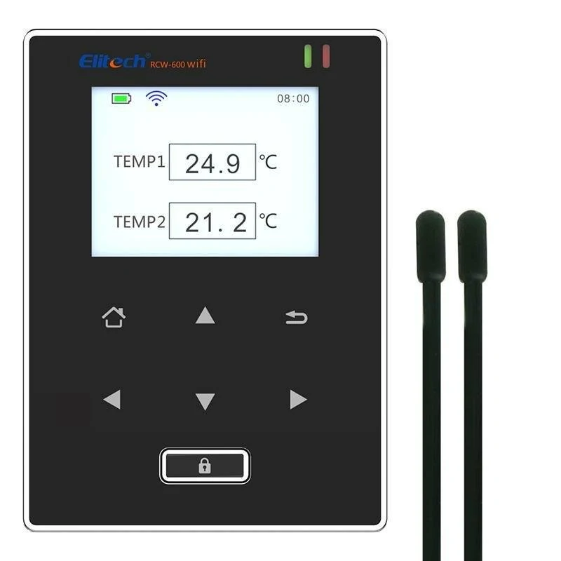 Elitech RCW-600 WiFi Temperature Logger | 2 External Probes | Remote Wireless Monitoring