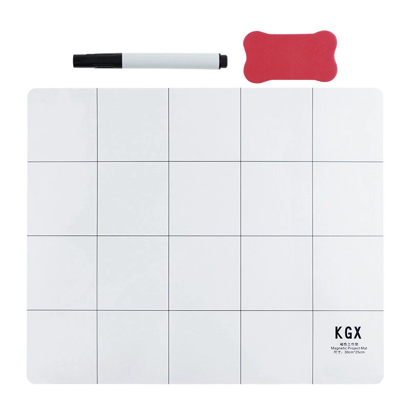 Magnetic Project Mat - 20x25cm Repair Work Pad with Marker & Eraser