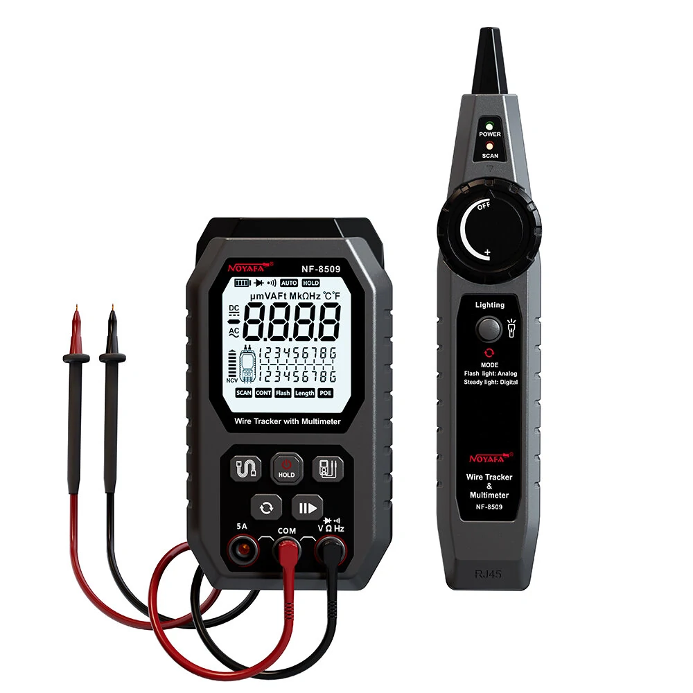NOYAFA NF-8509 2-in-1 Network Cable Tester | Wiremap POE Length NCV | Multimeter
