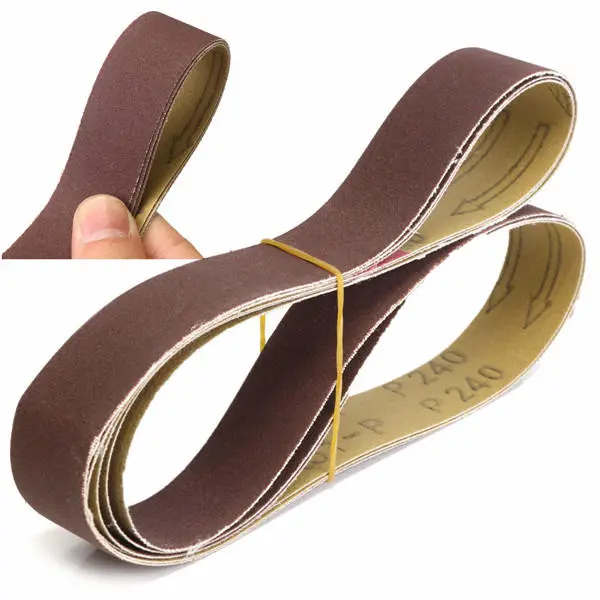 3pcs 762x25mm 240 Grit Aluminum Oxide Sanding Belts | Wood Grinding Work