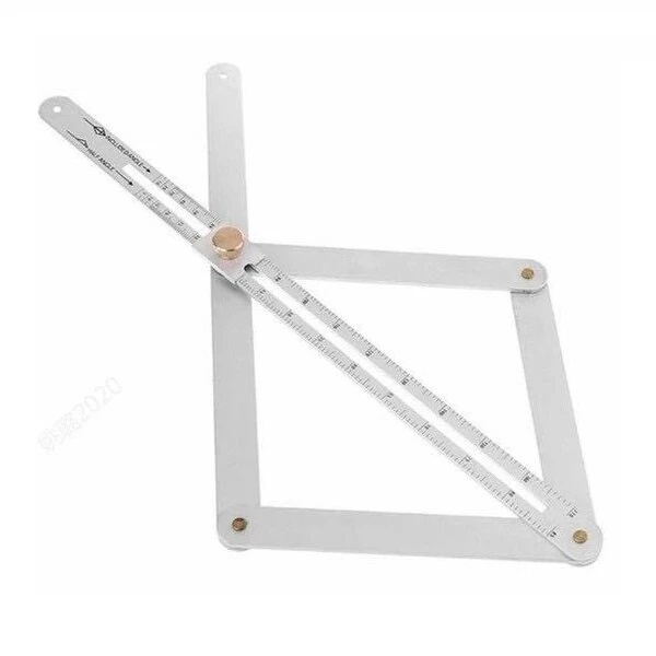 Aluminum Alloy Multi-function Folding Ruler - 4-Side Parallel & Multi-Angle Tool