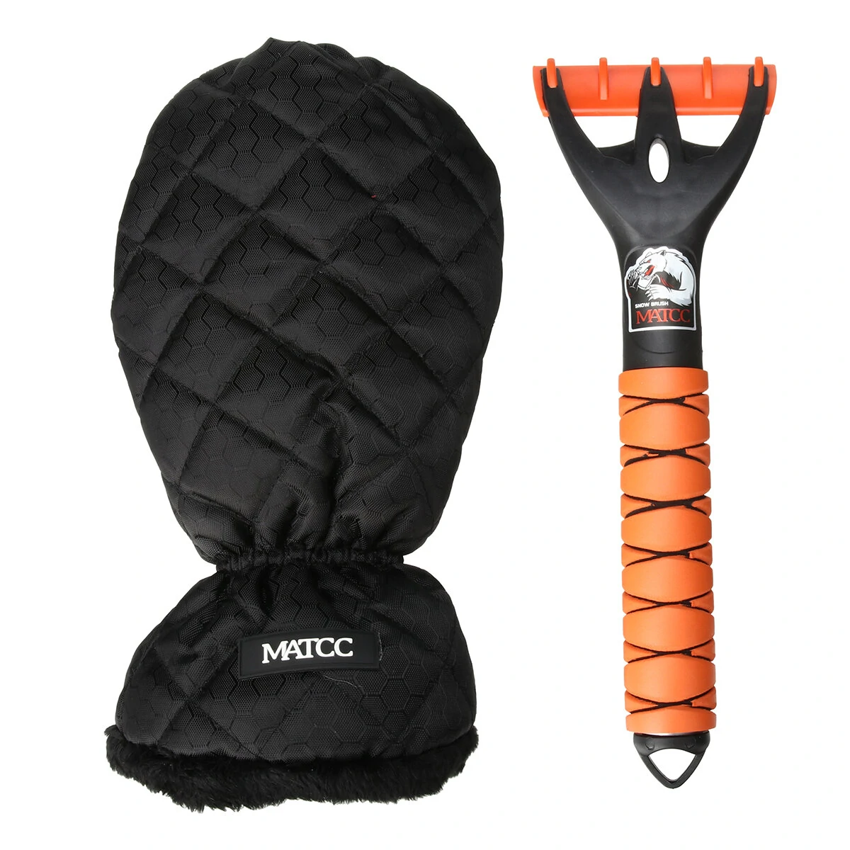 MATCC Ice Scraper Mitt - Waterproof Windshield Scraper Glove for Car & Freezer