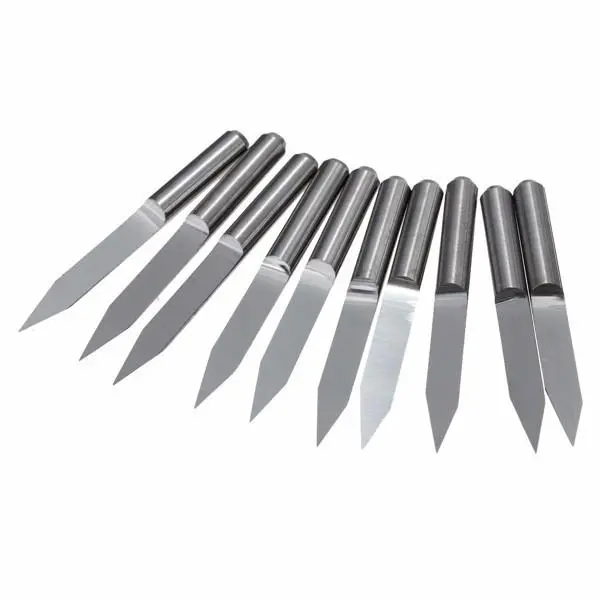 Carbide PCB Engraving Bits - 10Pcs 0.1mm 30 Degree V-Shape CNC Router Tool